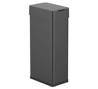 Kitchen Move Poubelle de cuisine automatique SILVERLAKE 90L acier inox ouverture papillon noir