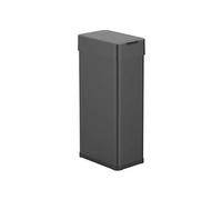 Kitchen Move Poubelle de cuisine automatique SILVERLAKE 90L acier inox ouverture papillon noir