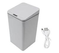 Poubelle Automatique, Poubelle Intelligente sans 9L avec Couvercle Pliable, Capteur de Mouvement, Poubelle pour Chambre, Salle de Bain, Bureau (Blanc)