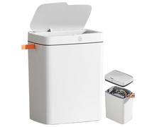 Poubelle automatique, poubelles sans,Poubelle rechargeable USB avec capteur de mouvement | Poubelle intelligente 15L, poubelle de salle de bain étanche avec couvercle pour chambre à coucher, salle de