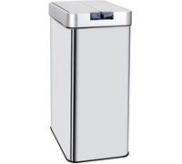 Kitchen Move Poubelle de cuisine automatique SILVERLAKE 60L acier inox cerclage ouverture papillon