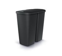 Prosperplast Poubelle KEDEN Compacta Q duo – 2 couvercles indépendants, 45 L, 48×28×51 cm