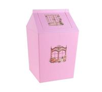 Poubelle avec couvercle à bascule carré pour cuisine, salle de bain, salon, dortoir avec rangement