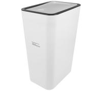 Poubelle avec Couvercle à Pression 10 L en Pp, Design Simple Blanc