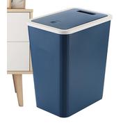 Poubelle Avec Couvercle | Bac À Déchets | Poubelle De Recyclage Avec Fermeture Silencieuse Étroite 13L Pour Intérieur Salle De Bain Chambre Salon