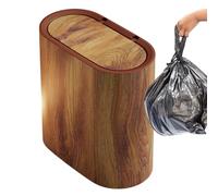 poubelle avec couvercle - Boudoir Refuse Tin, mince couvert | Poubelle compacte décorative pour cuisine, chambre, dortoir, maison, intérieur, presse à troc
