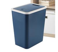Poubelle Avec Couvercle,Conteneur À Ordures - 13L Poubelle De Recyclage Étroite Décorative Avec Couvercle À Pression Pour Intérieur Maison Salle De Bains Cuisine Et Salon