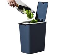 Poubelle Avec Couvercle,Conteneur À Ordures - Poubelle De Recyclage Avec Fermeture Silencieuse Étroite 13L Pour Intérieur Salle De Bain Chambre Salon
