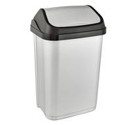 keeeper Poubelle en plastique à couvercle basculant 25 L