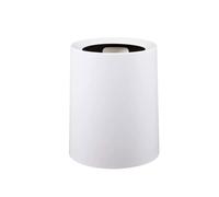 Poubelle avec couvercle pivotant pour chambre, maison, cuisine, salon, salle de bain, bureau, lumière créative de luxe, haute valeur couleur (blanc, moyen)