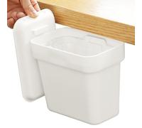 Poubelle avec couvercle, poubelle de porte d'armoire | Poubelle blanche avec couvercle - Poubelle de cuisine carrée multifonctionnelle pour armoires, tables, bureaux, tables de chevet