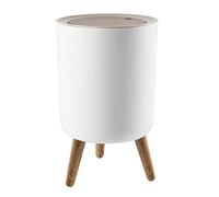 Poubelle avec le couvercle de style nordique poubelle 7l de cuisine cuisine peut bac à ordures avec un pied haut pour approvisionnement maison 22x36 cm..Bacs à déchets