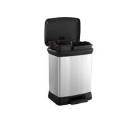 Curver Poubelle Deco 10 L + 18 L argent