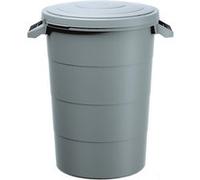 Poubelle avec poignées pour ordures, déchets Keden SMOOTH - gris lisse 80 litres Gris G