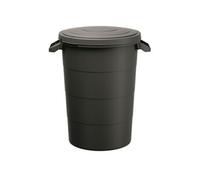 Poubelle avec poignées pour ordures, déchets SMOOTH - noir recyclage 80 litres