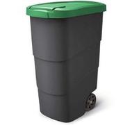 Poubelle avec roues et couvercle Keden Wheeler 90L universelle en plastique (vert) Vert G