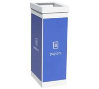 Poubelle bleue de tri pour collecte du papier 60 litres