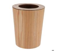 Tendance - Poubelle Bois Façon chene 9l - Bois Naturel - Salle de Bain - Poubelles et Brosses WC