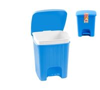 Poubelle Carrée À Pédale 4,5 Litres Turquoise Azzurro Stefanplast