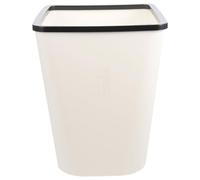 Poubelle Carrée Blanche en Plastique, Style Moderne, Légère et Robuste