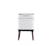 Poubelle classée pour cuisine, type de presse pour la maison, salon, bureau, pieds hauts en acier inoxydable avec couvercle, pots légers de grande capacité de luxe Ba