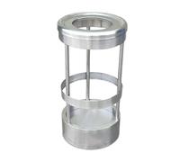 Poubelle commerciale, poubelle en acier inoxydable, poubelle cylindrique avec dessus ouvert, pour intérieur, extérieur ou com (un (380*730mm un col