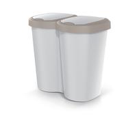 Poubelle Compacta B Duo Keden 40 L - Frêne avec cadre marron