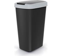 Poubelle COMPACTA Q - 45 litres / noir - gris - Poubelle avec couvercle