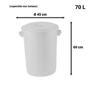 Stefanplast Poubelle avec Couvercle en Plastique Noire 70 l Noir