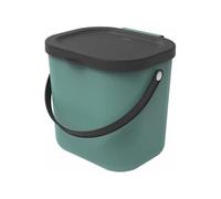 Rotho Poubelle conteneur Albula 6 L – Plastique (PP) sans BPA, avec couvercle et poignée – Vert