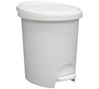 Poubelle cosmétique à pédale Stepy, 6 litres, blanc