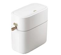 Poubelle couverte pour salle de bain - Poubelle automatique sans contact, capacité de 8 L, design fin pour les espaces étroits, fonctionnement hygiénique mains libres | Maison Cuisine Toilettes Dortoi