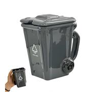 Poubelle créative en céramique avec couvercle, poignée amusante en forme de tonneau résistante à la chaleur, tasse à eau multifonction, grande capacité, cadeau humoristique pour bureau, maison