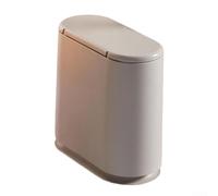 Poubelle créative pour petits espaces - 32,5 x 15 x 31 cm - Design compact - S'adapte aux espaces dans la salle de bain ou le salon - Solution d'organisation de la maison (kaki 15 l)