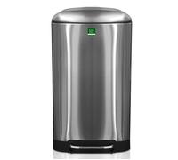 Poubelle Cubo Acier inoxydable Fermeture automatique Argent 30 L