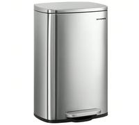 Poubelle Cuisine 50L, Poubelle Bureau, Fermeture en Douceur, avec Pédale, en Acier, Seau Intérieur, Argent À propos de cet article[Convient à la plupart des espaces] Cette poubelle de cuisine offre un