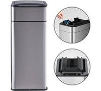 Poubelle cuisine automatique latérale - Ouverture papillon - Inox SS304 - 60L - Piles ou batterie inox G