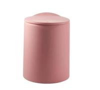 Poubelle Cuisine Presse Type Poubelle ménage Salon créatif Toilette Salle de Bain avec Couvercle Papier Panier Chambre Couverte Style Nordique pour Office(Pink,Moyen)