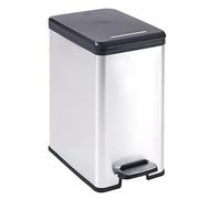 Poubelle Curver Slim Bin argent