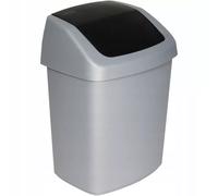 Curver Poubelle Swing 10 L Couvercle basculant 24,6 x 19,8 x 37,3 cm Gris