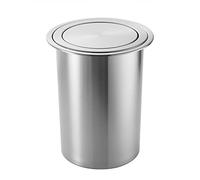 Poubelle D'armoire De Cuisine avec Couvercle à Rabat Pivotant à 180 Degrés, Comptoir Intégré à Texture Brossée en Acier Inoxydable avec Couverture Pivotante, pour Restaurant, Bureau à Domicile