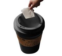 Poubelle de bureau à couvercle basculant, poubelle design Cask Cup avec couvercle incliné | Salle de bain extérieure chambre à coucher Élégance spatiale : concept unique inspiré de l'espace élégant