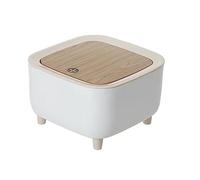 Poubelle de bureau carrée 2L mini avec couvercle à pression nordique moderne en plastique