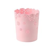 Poubelle de bureau décorative rétro rose 21,5 x 25,5 x 17 cm