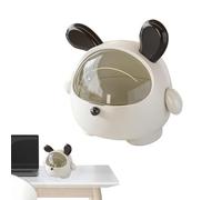 Poubelle De Bureau - Petite Poubelle En Forme D'animal De Dessin Animé Avec Couvercle | Boîtes De Rangement Peu Encombrantes Pour La Maison Et Le Jardin, Résistantes Aux Odeurs, Adaptées Au Bureau, À