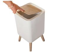 Poubelle de bureau, poubelle 10L / 2, 6 gallons de salle bain étanche à l'air avec couvercle presse, litière en plastique carré avec des jambes hautes détachables pour la maison, des dortoirs, u
