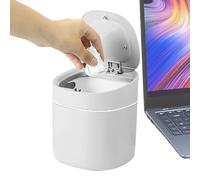Poubelle De Bureau, Poubelle De Bureau Avec Couvercle À Pression, Organisateur de Déchets pour Cotons-Tiges Cosmétiques, Corbeille pour Salle de Bain, Dortoir, Salle d'Étude, Toilettes