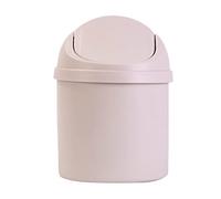 Poubelle de Bureau, Poubelle de Comptoir en PP avec Couvercle Intime, Mini Poubelle de Table, Panier à Eau Compact pour la Maison, la Cuisine, le Bureau, la Chambre à Coucher, le Salon, la(Blanc)
