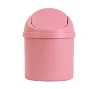Poubelle de Bureau, Poubelle de Comptoir en PP avec Couvercle Intime, Mini Poubelle de Table, Panier à Eau Compact pour la Maison, la Cuisine, le Bureau, la Chambre à Coucher, le Salon, la(Rose)