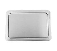 Poubelle de comptoir intégrée, couvercle basculant en acier inoxydable, couvercle encastré, design rectangulaire pour cuisine, couvercle à rabat durable en acier inoxydable 304